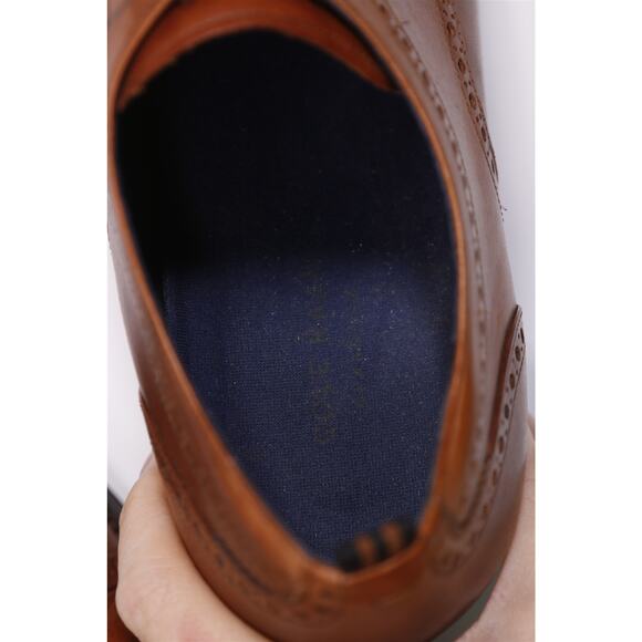 Cole Haan Mens British Tan Brown Captoe William Grand.OS Leather Dress Shoes 13M